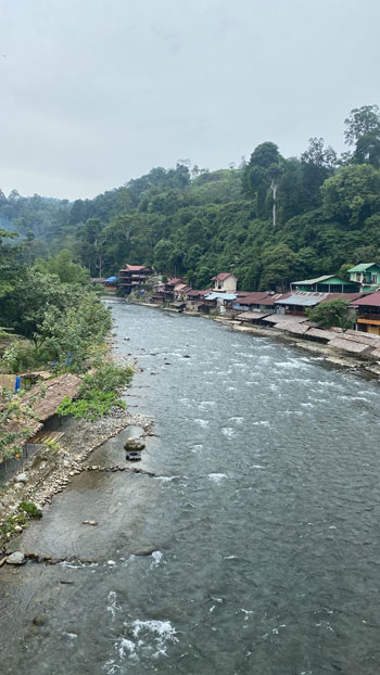 The Bohorok river in Bukit Lawang.