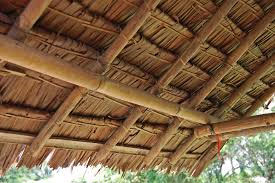 Traditional ‘atap’ or roof made from palm leaves.